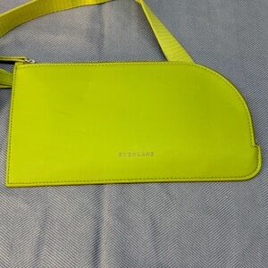 Everlane Crossbody sling bag in pepper green cactus leather adjustable strap
